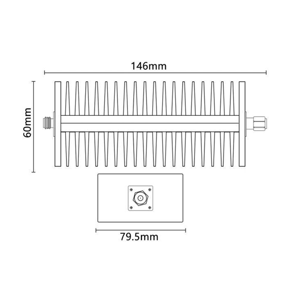 HS-XXdB 100W Fixed Attenuator With N Type (3G)_square_Web2